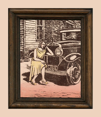 1932 georgia woodcut by - "1932,